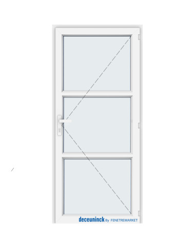 Porte d'entrée avec deux traverse (3 vitres)