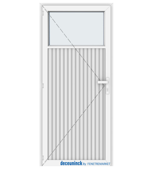 Porte d'entrée avec 2 traverse (1 vitre)