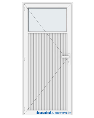 Porte d'entrée avec 2 traverse (1 vitre)