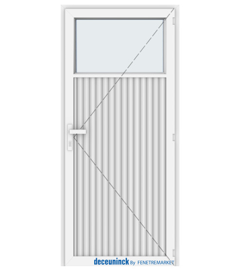 Porte d'entrée avec 2 traverse (1 vitre)